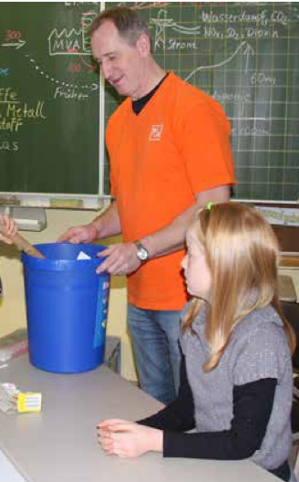 Abfallexperte BSR erklärt Schülern die Abfalltrennung